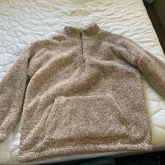 Zenana Outfitters Jackets & Blazers - Zenana tan teddy bear sweatshirt